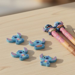 Pack Stitch Disney avec Stylo Gel Effaçable, Crayon Eternel et 4 Gommes 3D