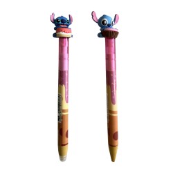 Pack Stitch Disney avec Stylo Gel Effaçable, Crayon Eternel et 4 Gommes 3D