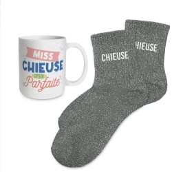 Coffret Cadeaux Paillettes Fantaisie - Tasse & Chaussettes