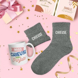 Coffret Cadeaux Paillettes Fantaisie - Tasse & Chaussettes