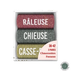 Coffret Trio Chaussettes Paillettes Fantaisie