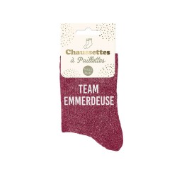 Chaussettes Paillettes Colorées Mot Fantaisie