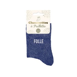Chaussettes Paillettes Colorées Mot Fantaisie
