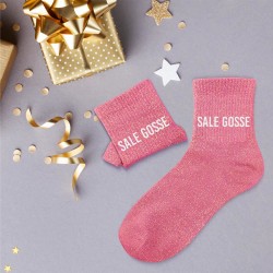 Chaussettes Paillettes Colorées Mot Fantaisie