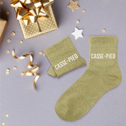 Chaussettes Paillettes Colorées Mot Fantaisie