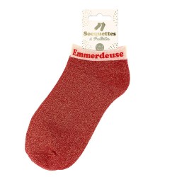 Socquettes Paillettes Colorées Mot Fantaisie