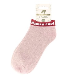 Socquettes Paillettes Colorées Mot Fantaisie