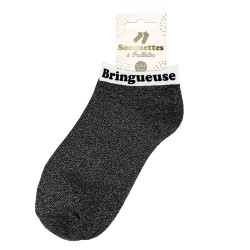 Socquettes Paillettes Colorées Mot Fantaisie