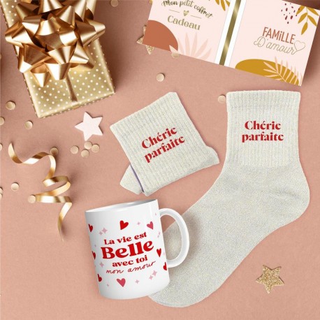 Coffret Mug et Chaussettes Paillettes Fantaisie