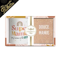 Coffret Cadeaux Paillettes Fantaisie - Tasse & Chaussettes