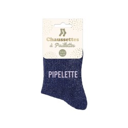 Chaussettes Paillettes Colorées Mot Fantaisie