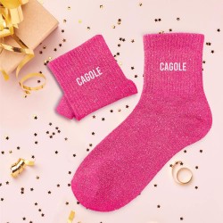 Chaussettes Paillettes Colorées Mot Fantaisie