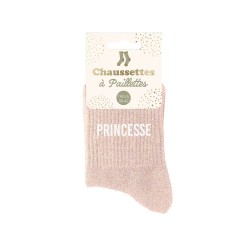 Chaussettes Paillettes Colorées Mot Fantaisie