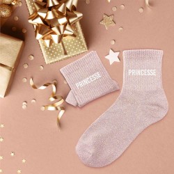 Chaussettes Paillettes Colorées Mot Fantaisie