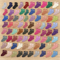 Chaussettes Paillettes Colorées Mot Fantaisie