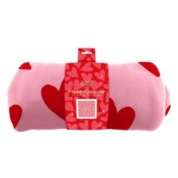 Plaid Cœurs Je t'Aime d'Amour