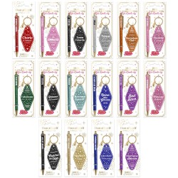 Duo de Cadeaux Paillettes - Stylo & Porte-Clés