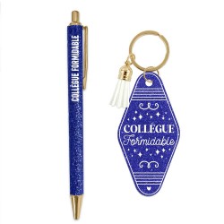 Duo de Cadeaux Paillettes - Stylo & Porte-Clés