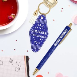 Duo de Cadeaux Paillettes - Stylo & Porte-Clés