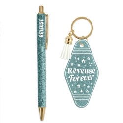 Duo de Cadeaux Paillettes - Stylo & Porte-Clés