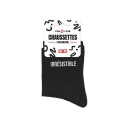 Chaussettes Homme Noires Fantaisie à Message
