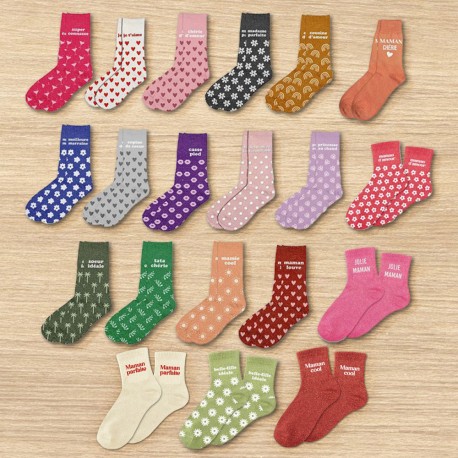 Chaussettes Paillettes Famille Fantaisie