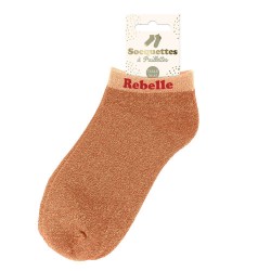 Socquettes Paillettes Colorées Mot Fantaisie