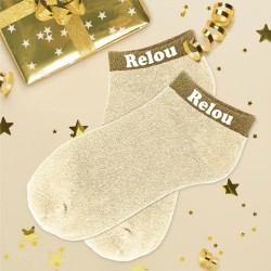 Socquettes Paillettes Colorées Mot Fantaisie