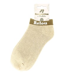 Socquettes Paillettes Colorées Mot Fantaisie