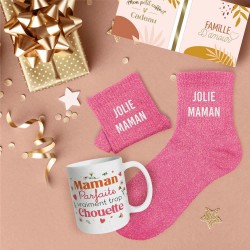 Coffret Cadeaux Paillettes Fantaisie - Tasse & Chaussettes