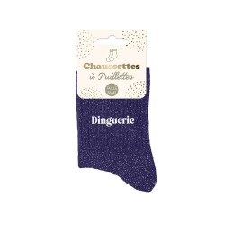 Chaussettes Paillettes Colorées Mot Fantaisie