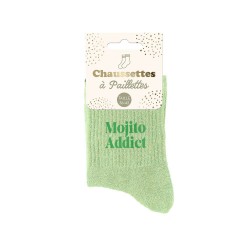 Chaussettes Paillettes Colorées Mot Fantaisie