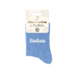 Chaussettes Paillettes Colorées Mot Fantaisie