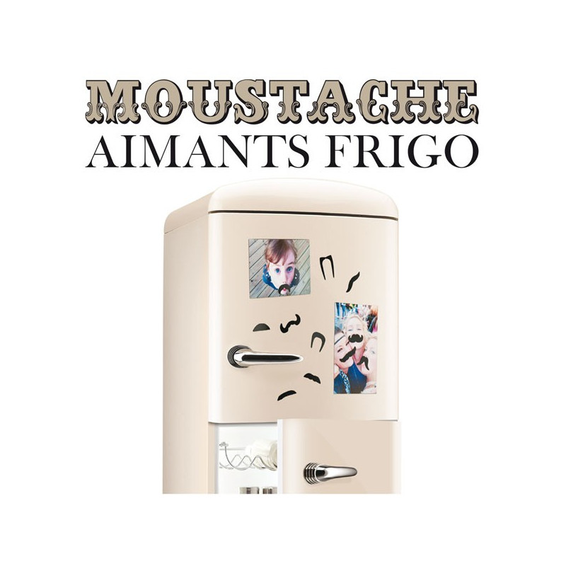 14 Aimants magnétiques pour frigo formant différentes moustaches de vos héros !