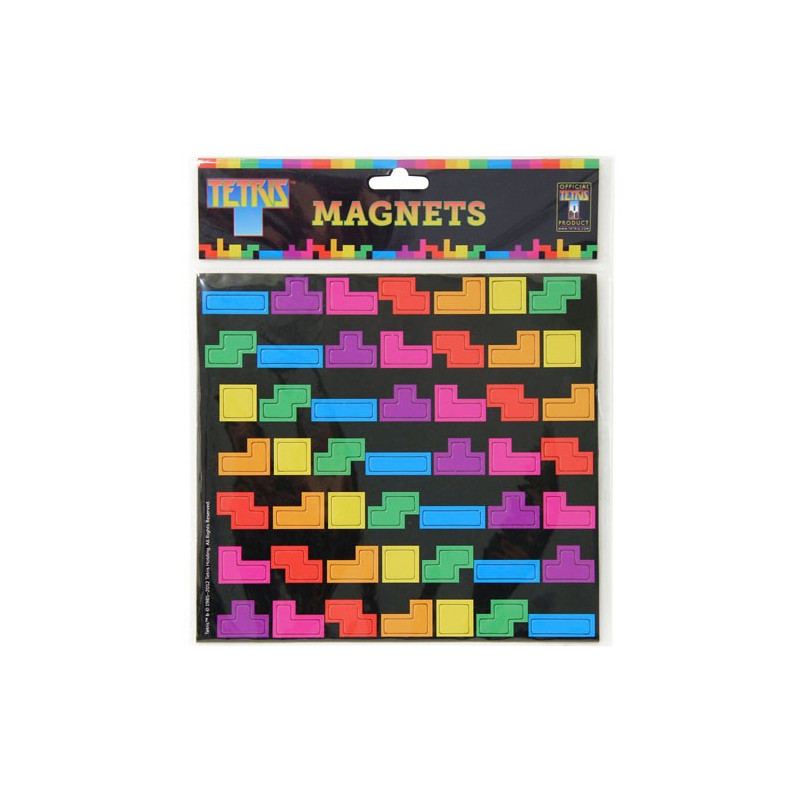 49 aimants magnétiques pour frigo représentant une partie de Tetris