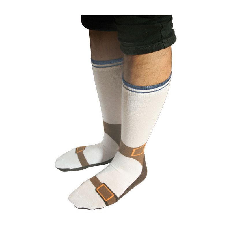 Chaussettes fantaisies motif illusion sandales taille unique et unisexe