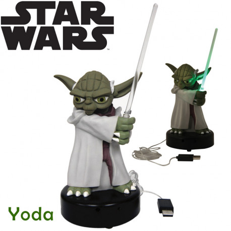 Adoptez cette figurine Yoda qui fera fuir l’ennemi : dès qu’un intrus s’approchera, le célèbre Jedi de Star Wars se mettra à parler et allumera son sabre laser géant…