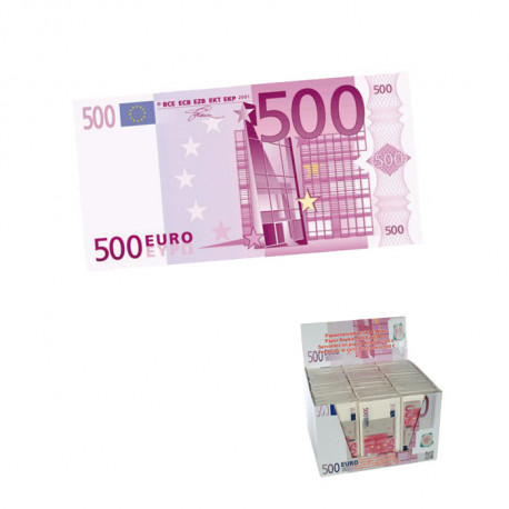 Faites-vous remarquer avec ces serviettes en papier à l'allure de billets de 500 €... Elles sont un cadeau idéal pour vos soirées à thèmes ou repas décalés !