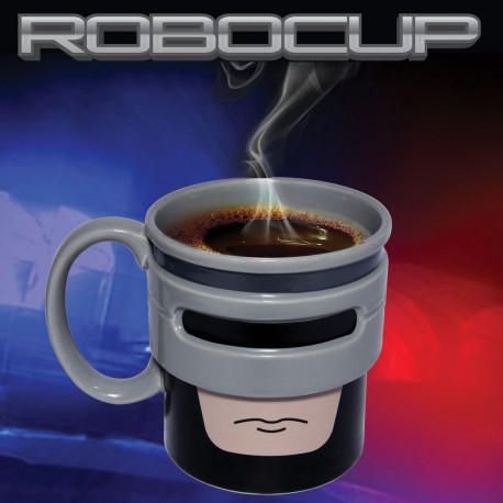 Le mug RoboCup surfe sur la mode des super-héros ; là il s’agit de notre robot préféré : RoboCop ! Il est un cadeau assurément geek à offrir à vos amis ou collègues qui souhaitent crâner en buvant leur café !