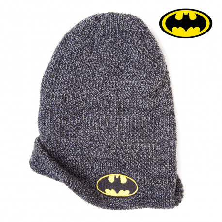 Photo du bonnet Batman gris avec le logo