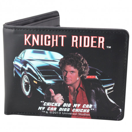 Ce portefeuille à l’anglaise met à l’honneur la passionnante série américaine des années 80... Michael Knight et Kitt, la mythique Pontiac de la série, vous accompagnent où bon vous semble ! Un accessoire so geek !