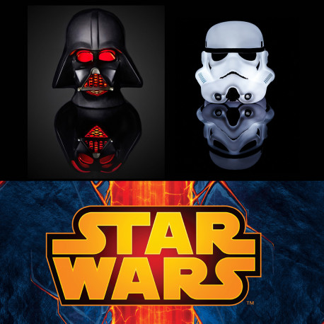 Imposez votre style design et geek avec ces lampes ont une préférence pour le côté obscur de la Force... Dark Vador et Stormtrooper sont mis à l’honneur et éclaireront votre pièce avec panache et originalité ! So geek...