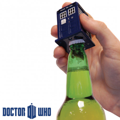 Ce décapsuleur sonore prend la forme du légendaire Tardis de la série britannique Docteur Who 