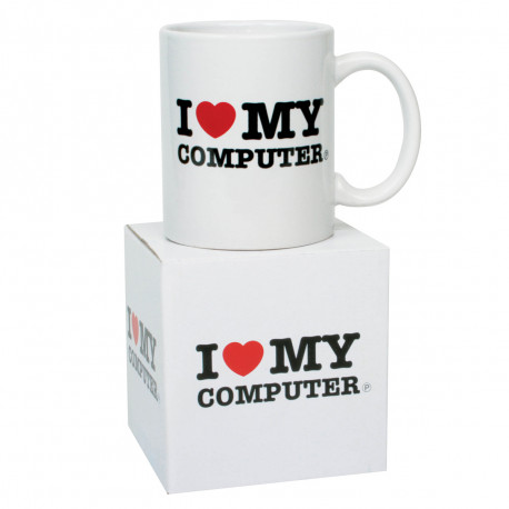 Indispensable pour tout geek qui se respecte, ce mug « I love my computer » va accessoiriser votre bureau… avec une touche de fun !
