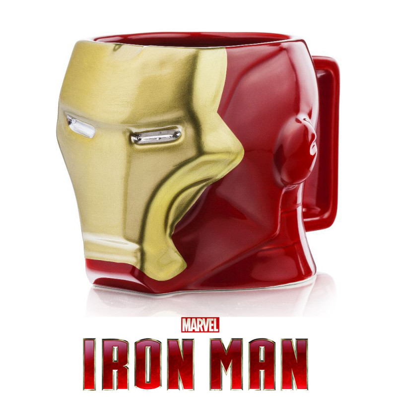 Tasse formant à l'identique le casque d'Iron Man