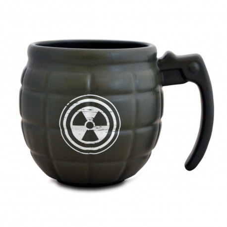 D’humeur explosive ? Faites détonner votre café, avec ce mug en céramique, à l’allure d’une vraie grenade militaire !