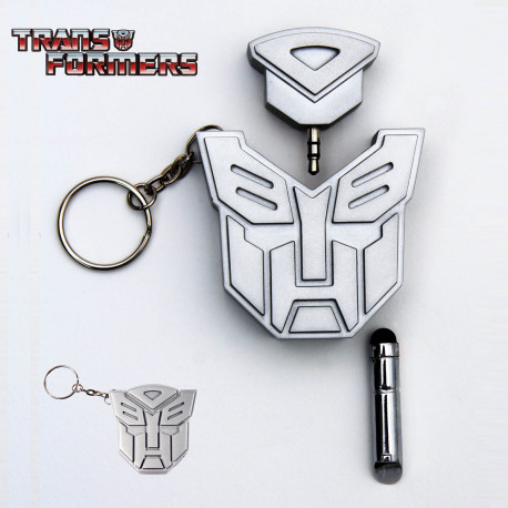 Porte-clés à l'effigie de transformers doté d'un stylet et d'une double prise jack !