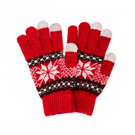 Utilisez votre téléphone en gardant vos mains bien au chaud avec ces gants tactiles flocons de neige, en rouge ou noir