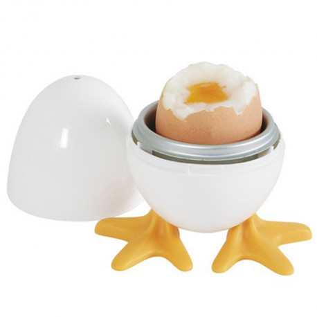 Gagnez du temps avec Coco le coquetier à micro-ondes so fun qui est parfait pour préparer rapidement vos œufs durs, mollets ou à la coque… Un accessoire cuisine plein de bonne humeur ! 