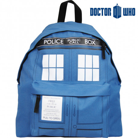 Les fans de la très célèbre série Dr Who auront forcément le coup de cœur pour ce sac à dos Tardis au look geek so british